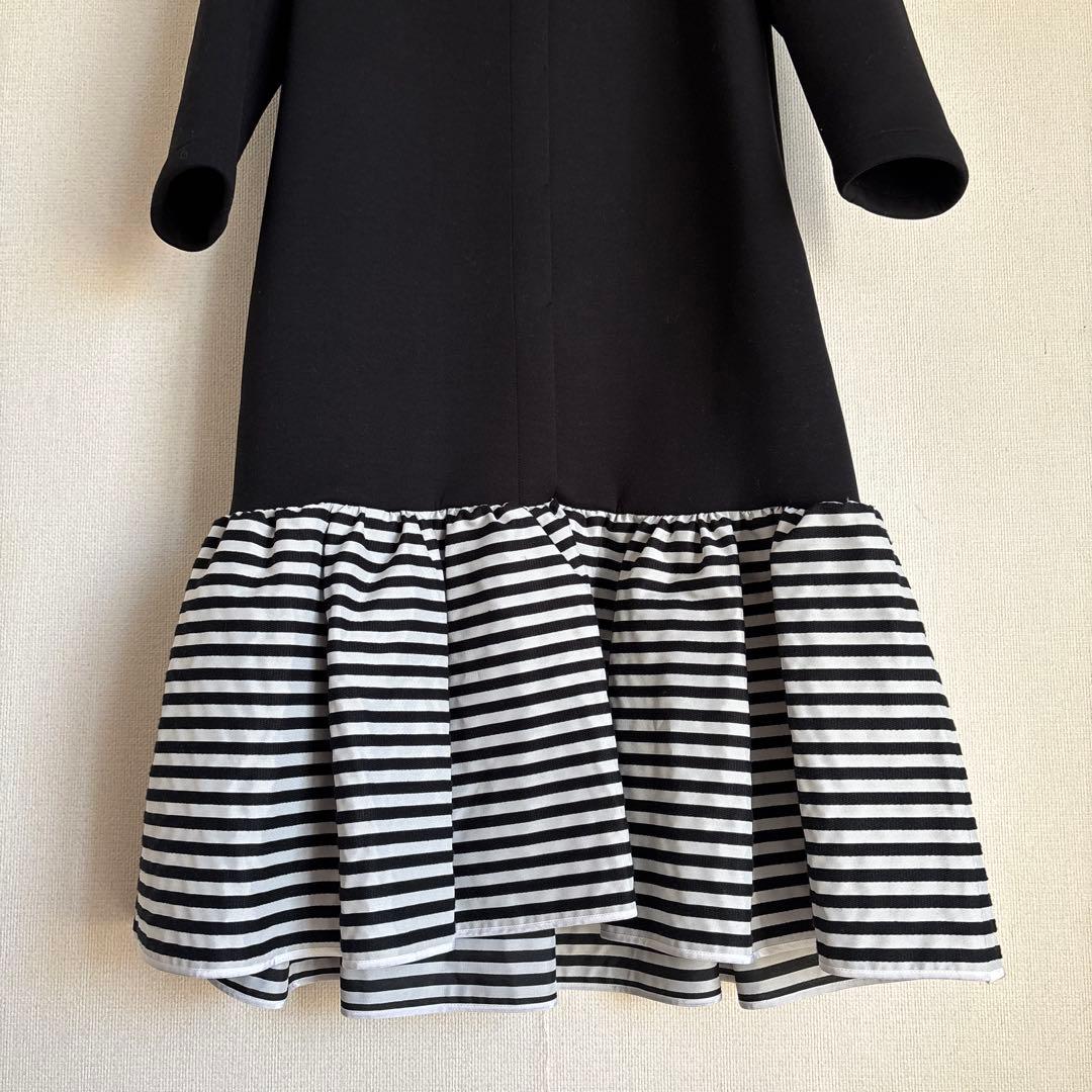 ボーダーズアットバルコニー　ペプラムワンピース　ブラック　タグ付き