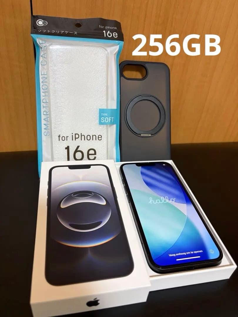 美品 iPhone16e 256GB 黒 ブラック ケース付き BT100%