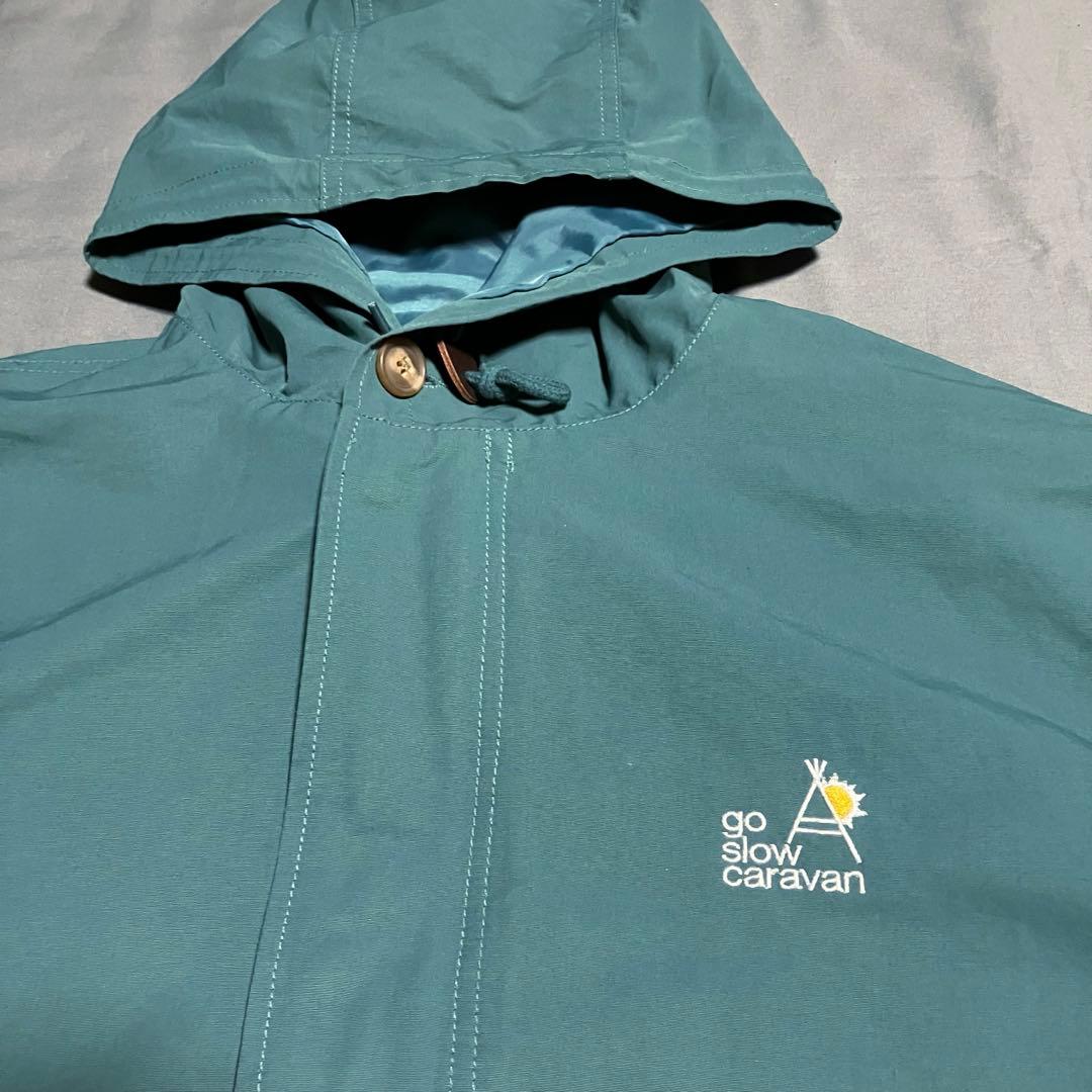 go slow caravan / コットンナイロンパネル刺繍モッズコート