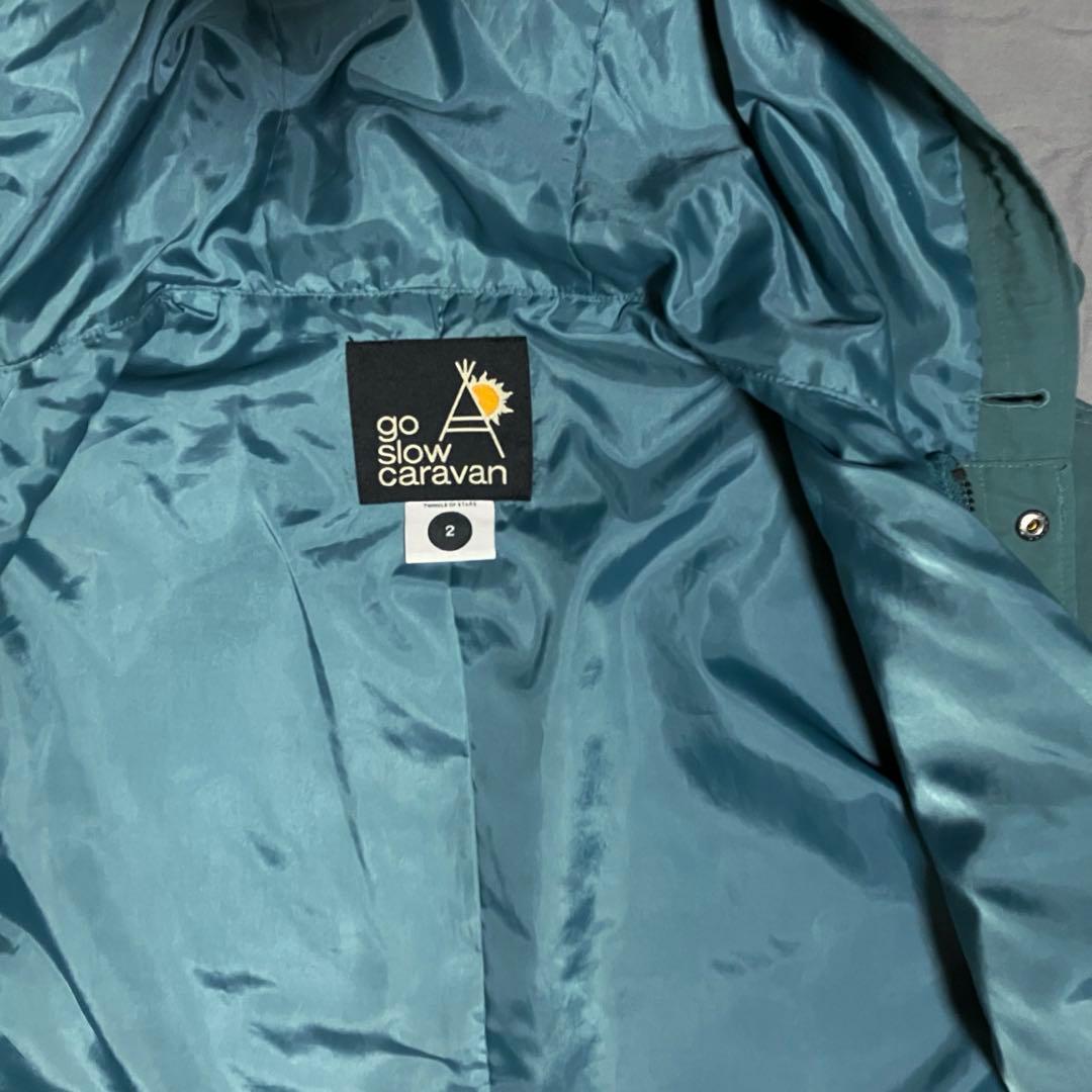 go slow caravan / コットンナイロンパネル刺繍モッズコート