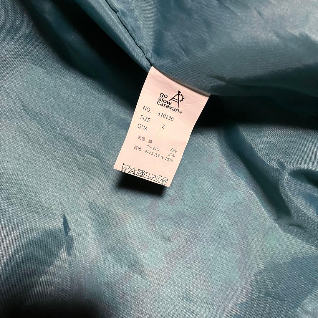 go slow caravan / コットンナイロンパネル刺繍モッズコート