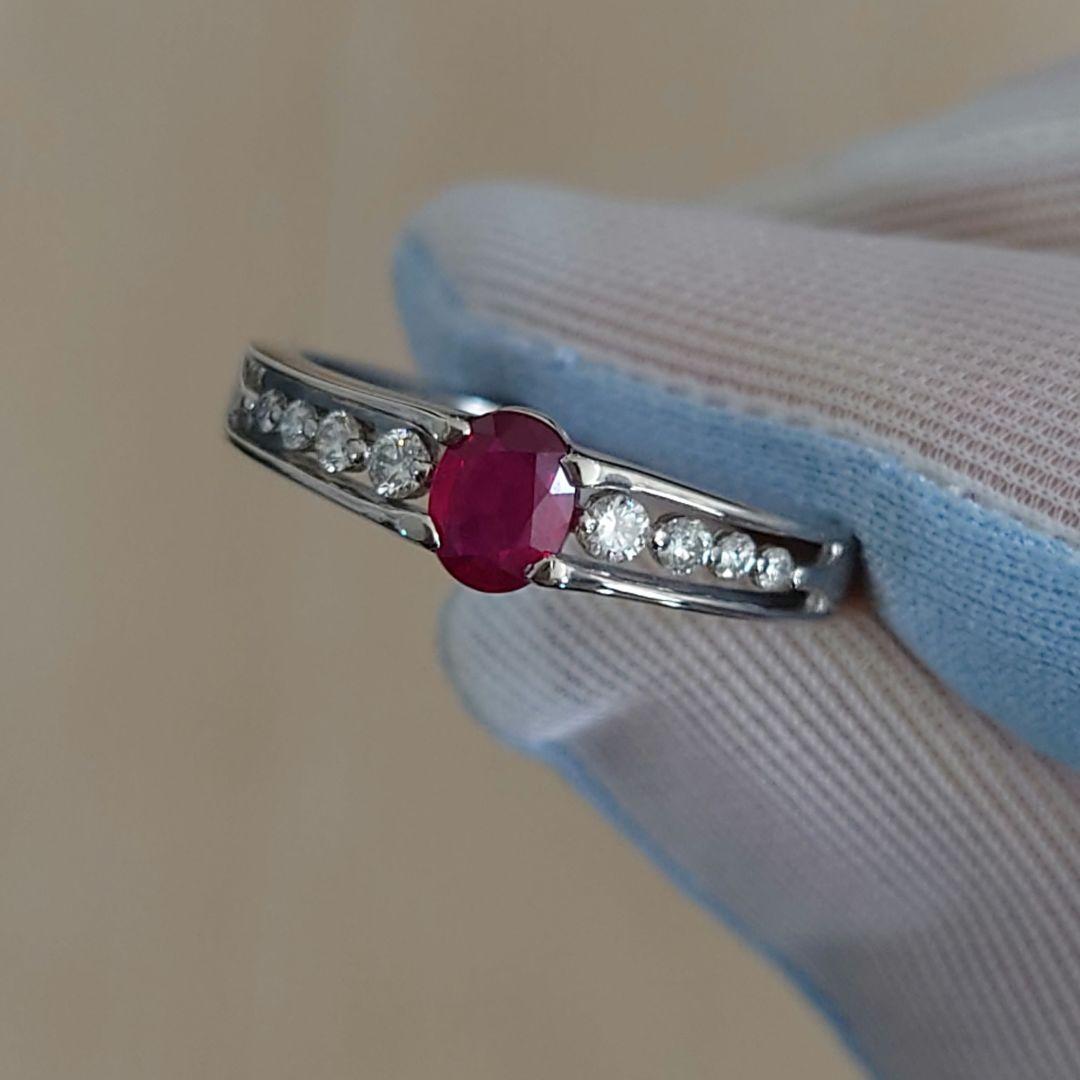 専用　Ptルビー ダイヤモンドリング ノーヒートルビー プラチナ ダイヤ