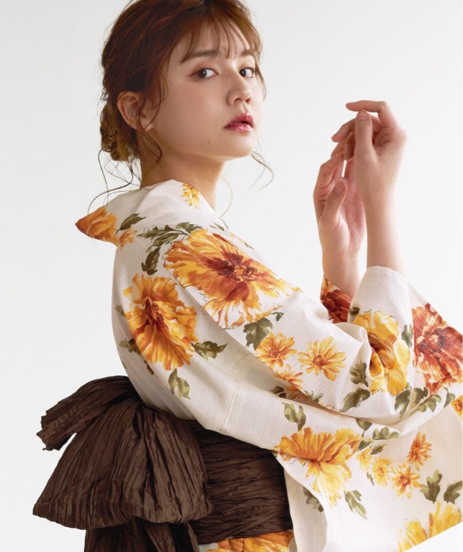 Dita 和歌山染工日本染め　浴衣セット　ひまわり