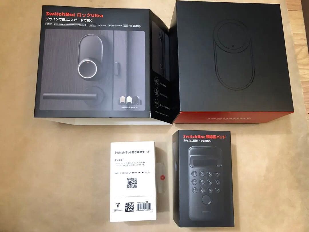 SwitchBot ロックUltra ＋ 顔認証パッド ＋高さ調整ケース