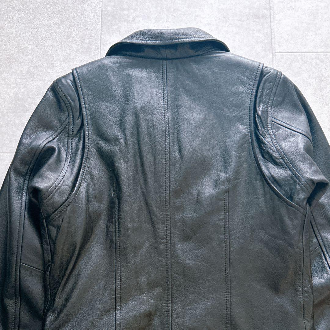 【極美品✨】ハーレーダビッドソン ライダースジャケット 革ジャン バラ刺繍 黒