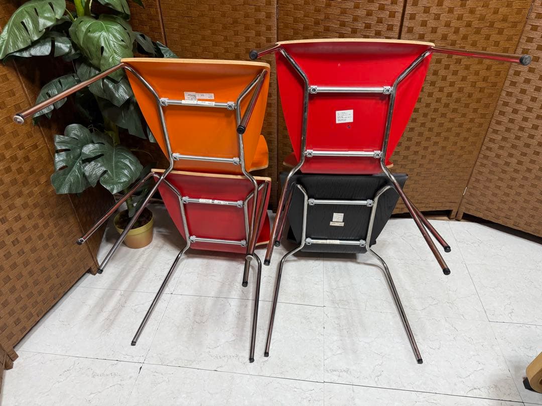 ☆希少☆IKEA VILMAR 廃盤 チェア レトロポップな4脚セット
