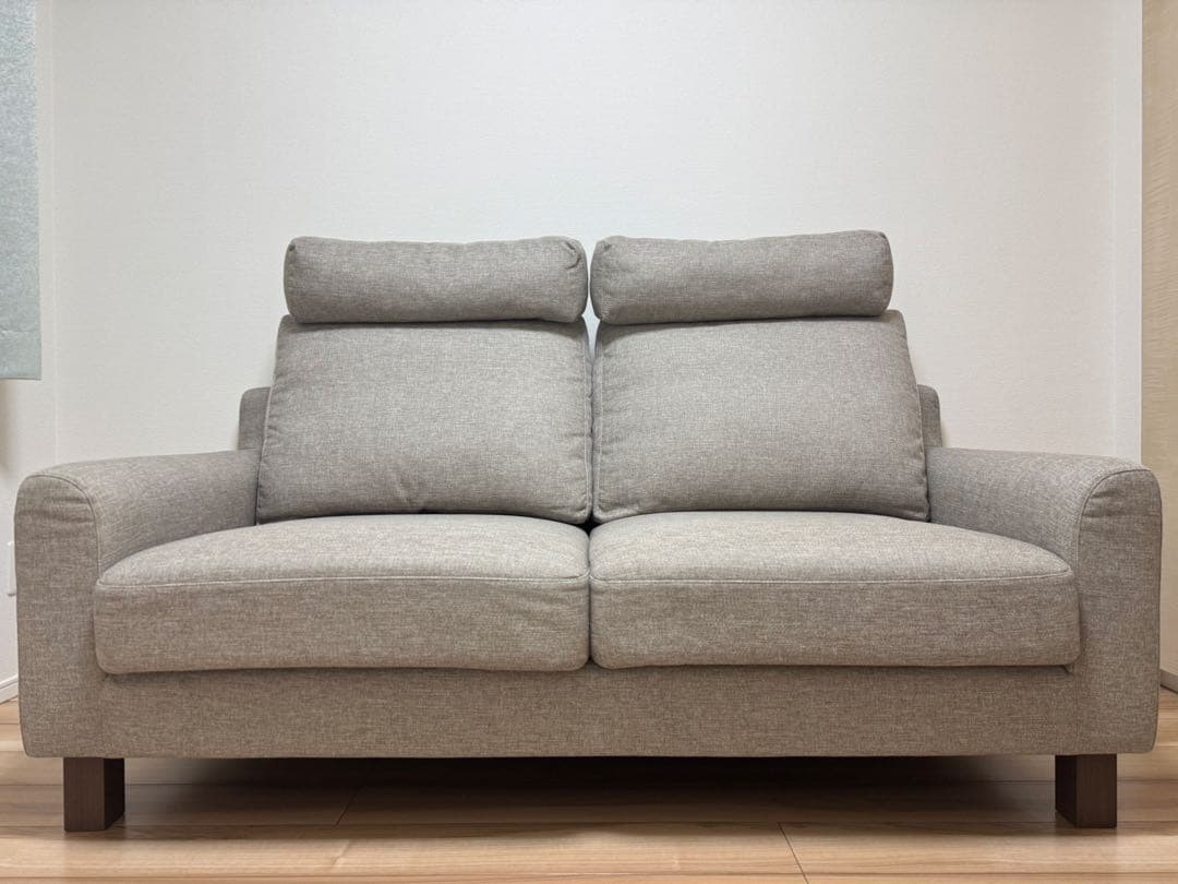 【美品】NOYESソファ スモール3人掛け ヘッドレスト付き