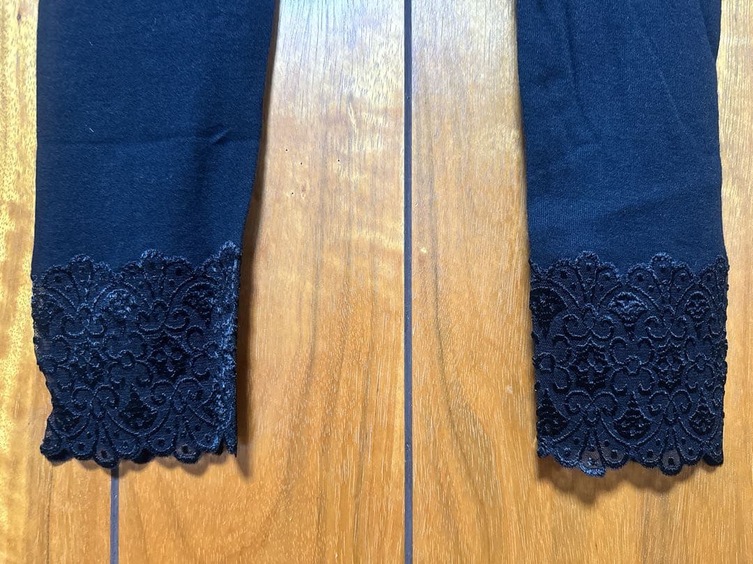 メディマ MEDIMA レース付スラックス下 シルク／アンゴラ L 2点