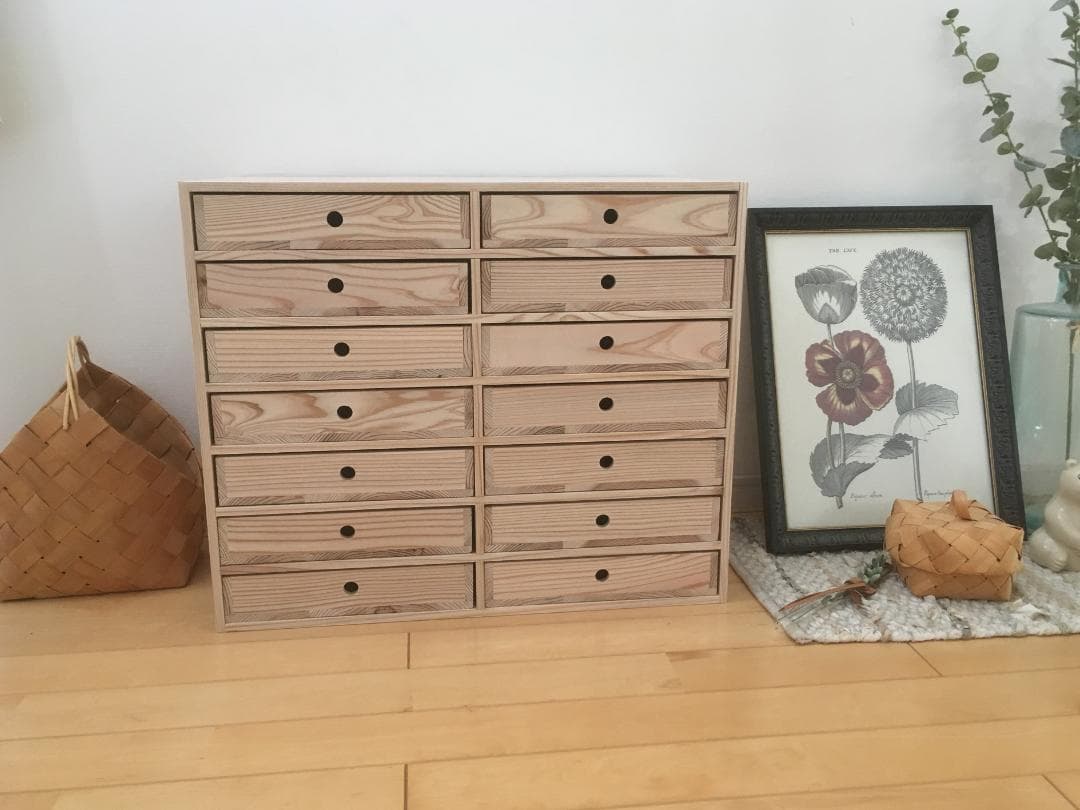 こじろ★送料無料★A4丸穴4段2列引き出し②