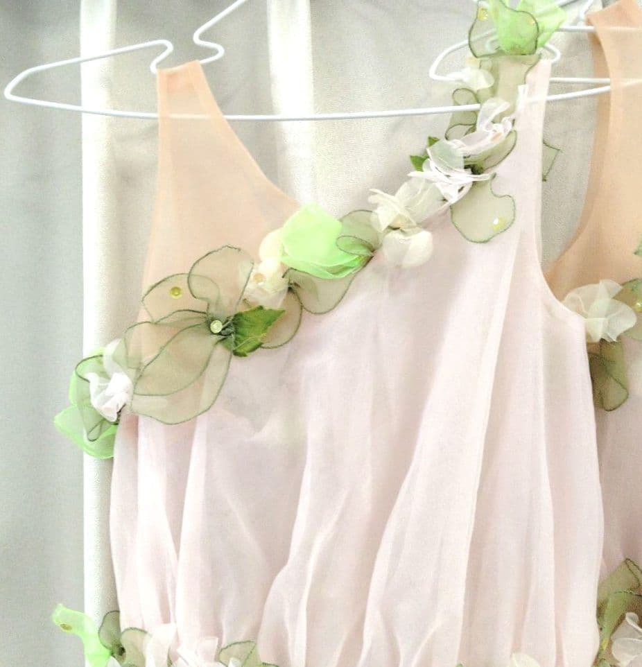 バレエ衣裳　トリコット2枚重ねピンク　キューピット5着まとめ　髪飾り2点付