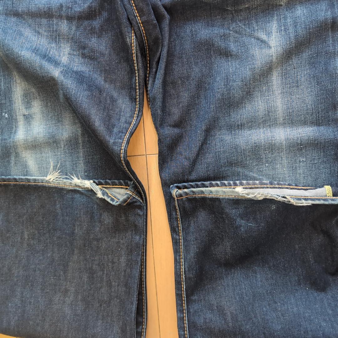 エヴィス EU ED ダメージジーンズ デニム 濃紺 33インチ 13F