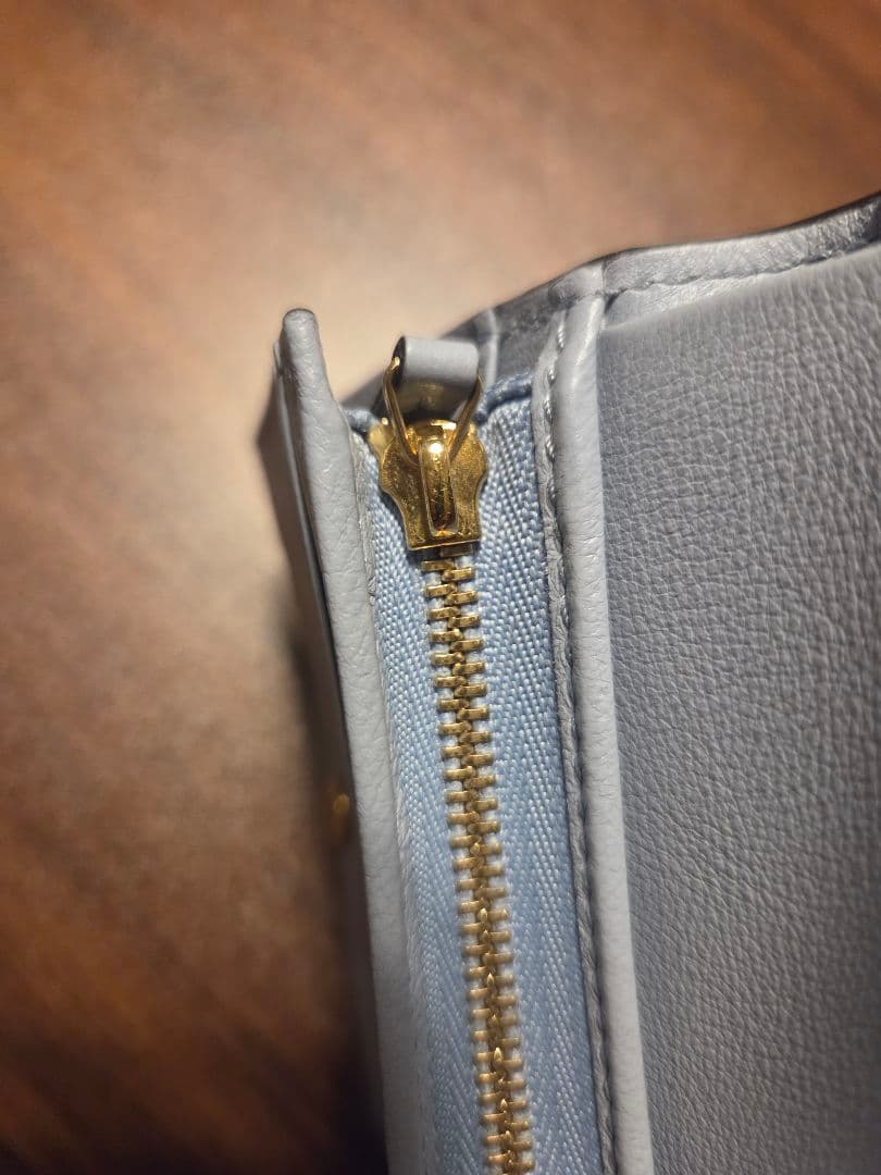 GUCCI☆美品 二つ折り財布 701489/GGアイスクリーム/ブルー