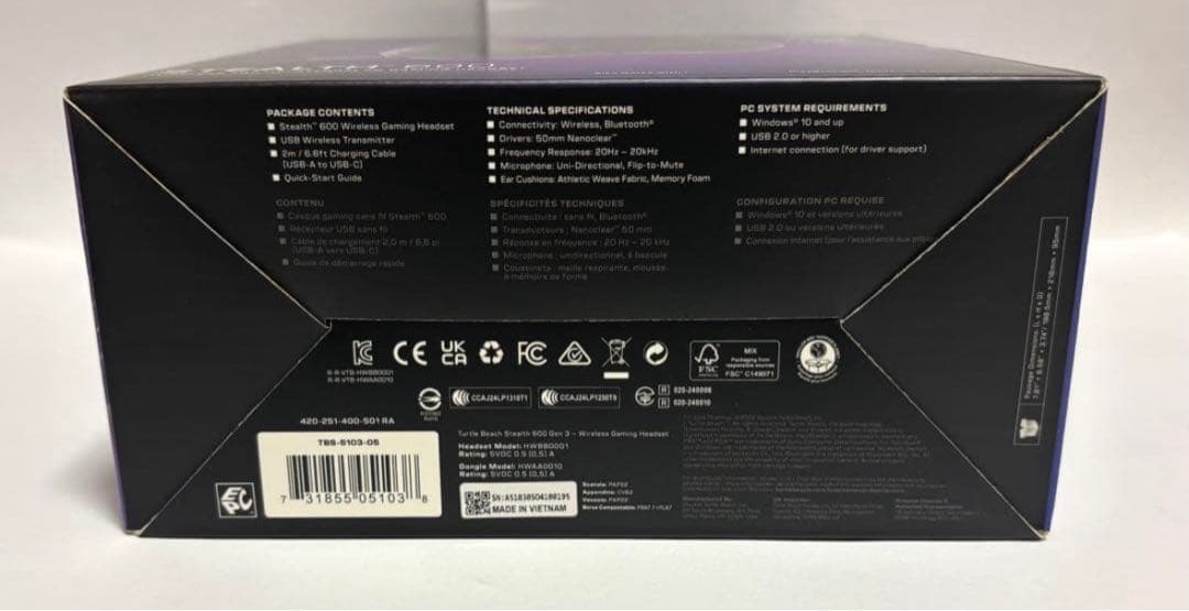 新品 ゲーミングヘッドセット Stealth 600 Gen3 PC