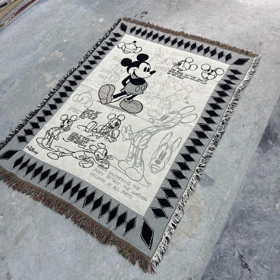 ディズニー　ミッキーマウス　マルチカバー　ソファーカバー　ラグ　155x113