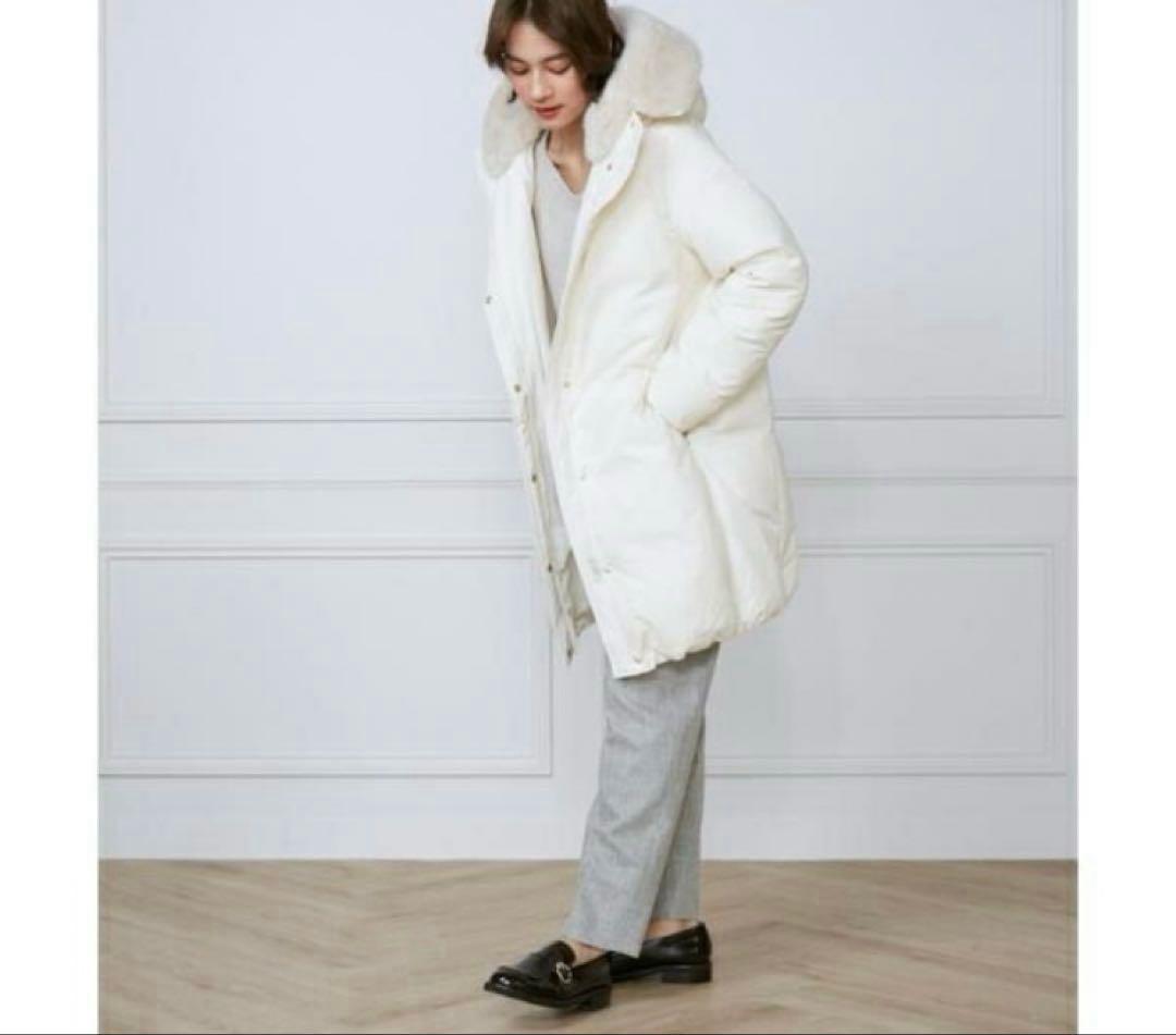 ほぼ新品★ INED イネド フェイクファー ロングダウンコート ダウン コート