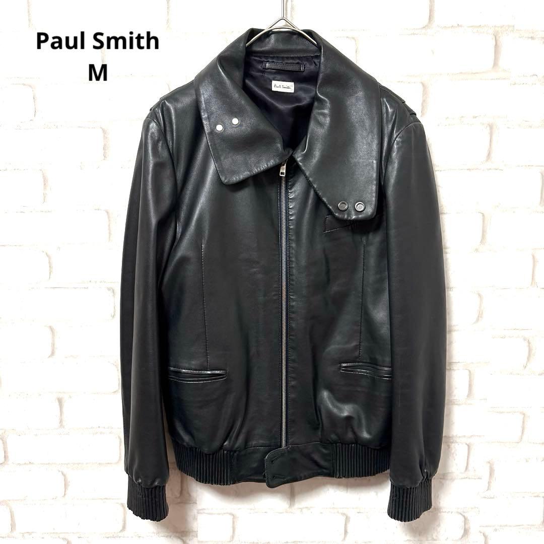 Paul Smith ラムレザージャケット　ririジップ　ハイネック アウター