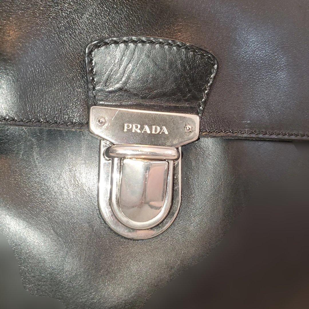 ⭐美品⭐PRADA オールレザー ブリーフケース ドクターバッグ 黒