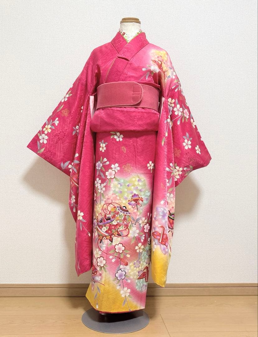 七五三　正絹　着物、長襦袢　7歳