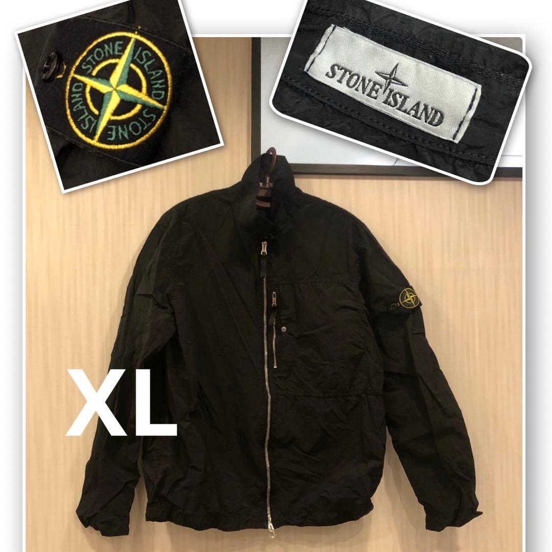 STONE  ナイロンジャケット 黒 ジップアップ