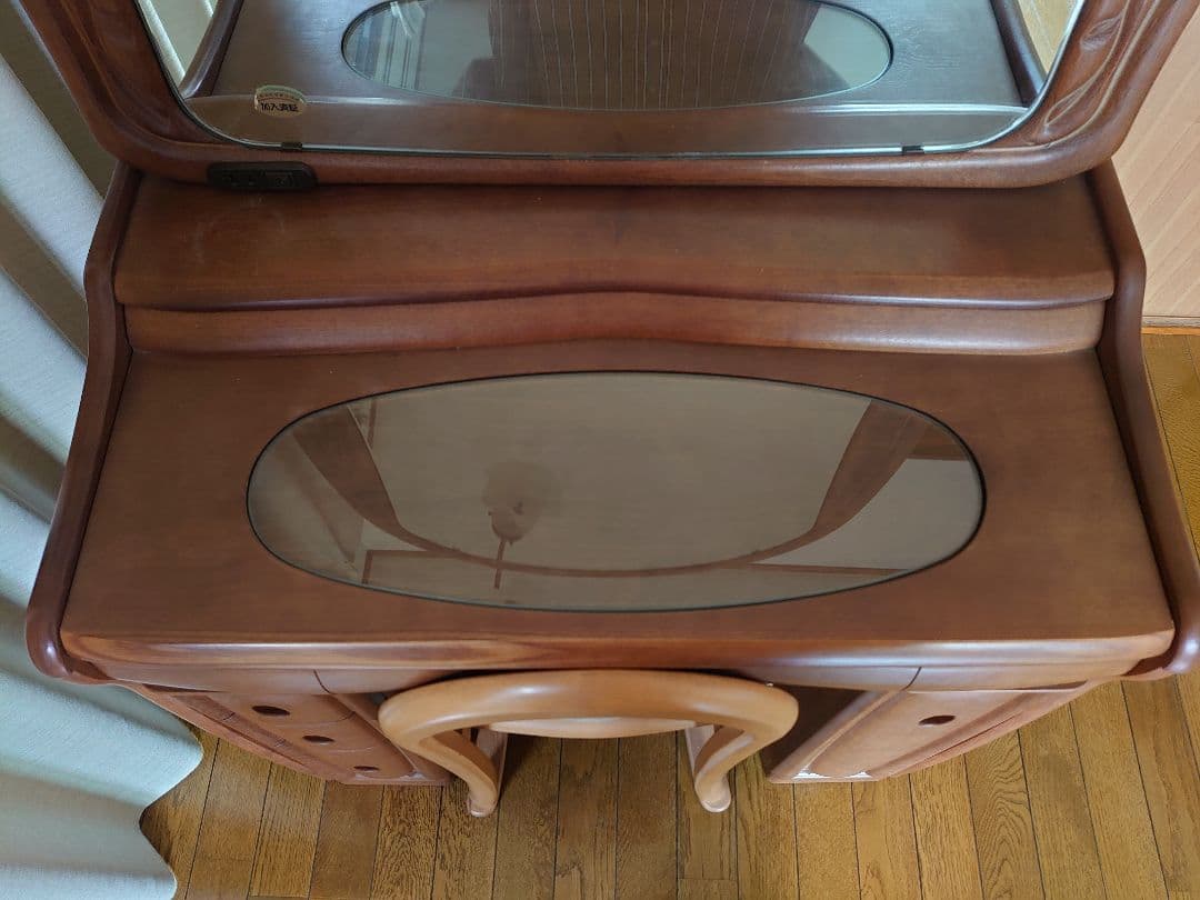 アンティーク レトロ ドレッサー 鏡台 すずらんライト (椅子は別ページ出品中)