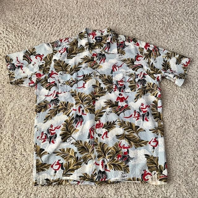 ★アメリカ製/Stussyステューシー/半袖シャツ★アロハシャツ★XL★