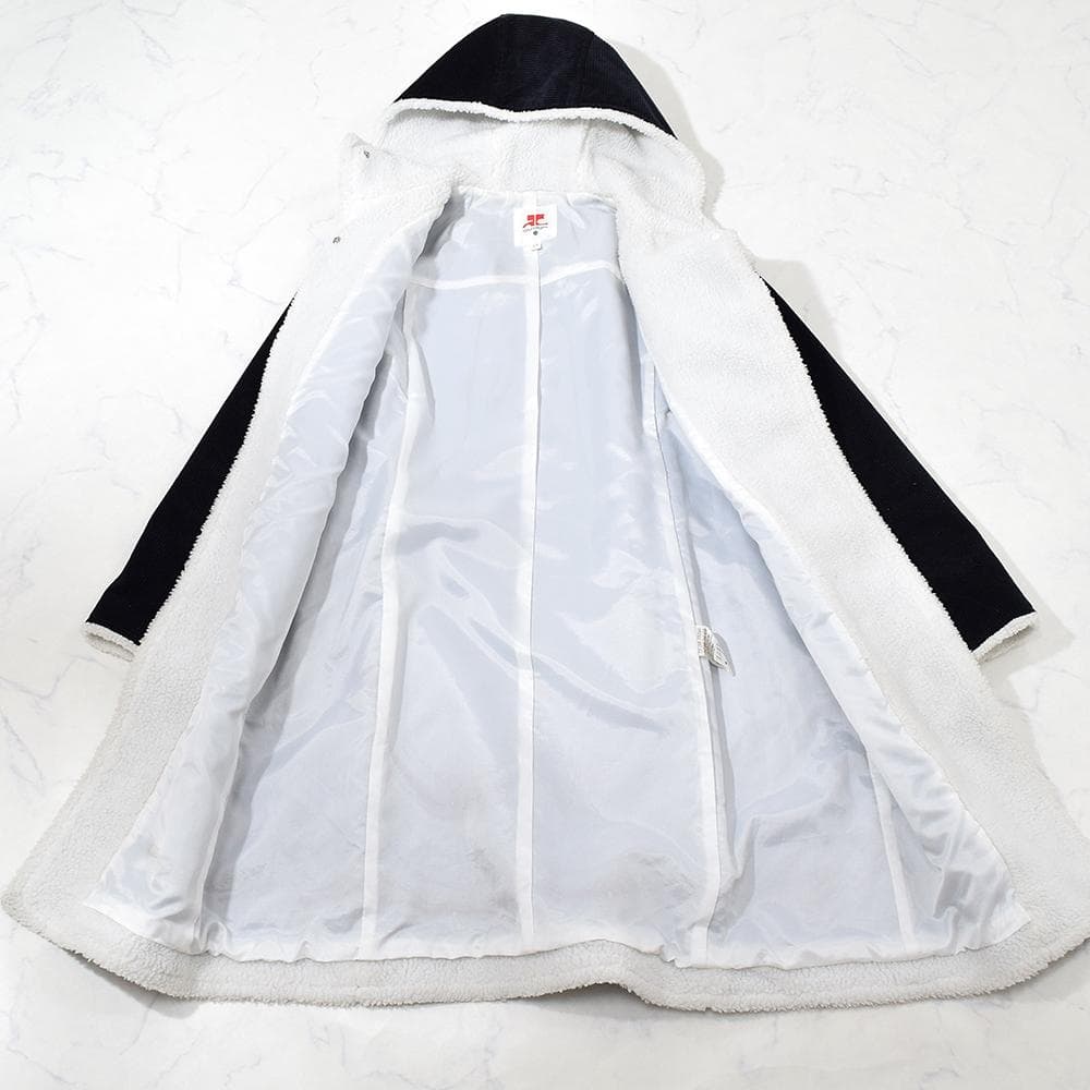 00s y2k クレージュ courreges コーデュロイ ダッフルコート 紺