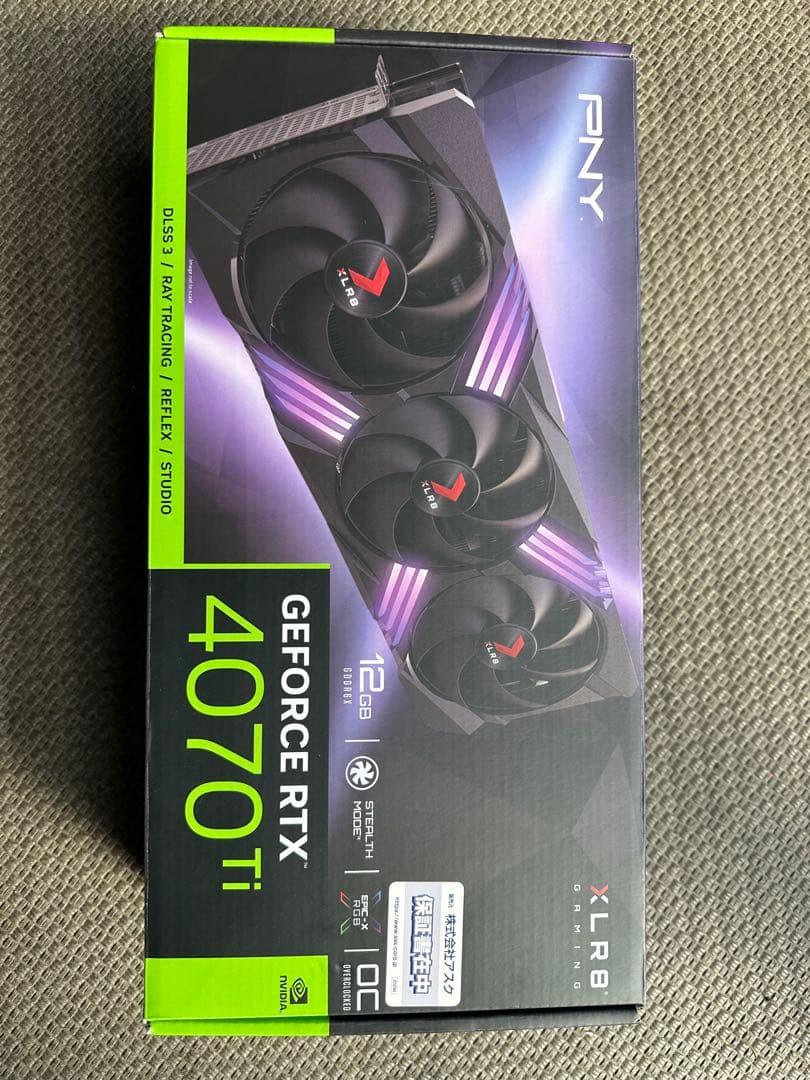 グラフィックボード・グラボ・ビデオカード PNY GeForce RTX 4070 Ti XLR8 Gaming 12GB
