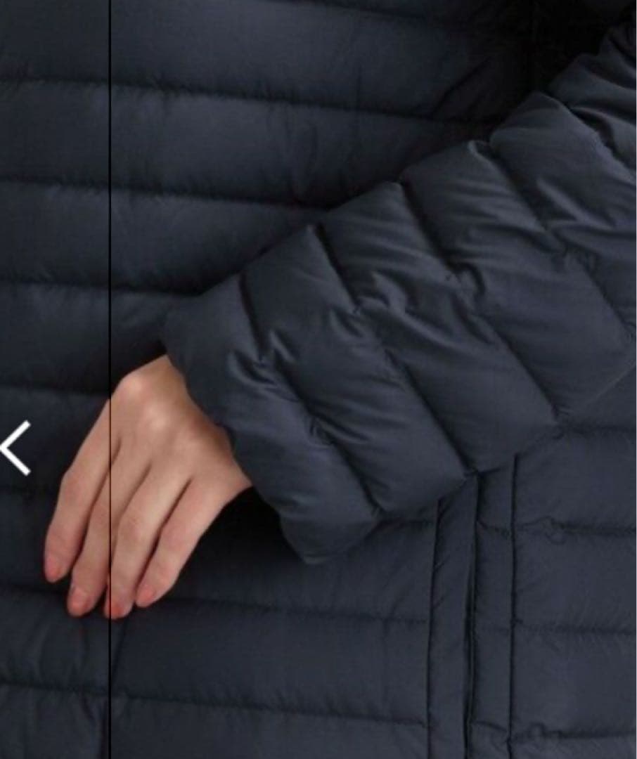 新品　グリーンレーベル　別注　アークリー　キルティング　ロングダウン　ネイビー