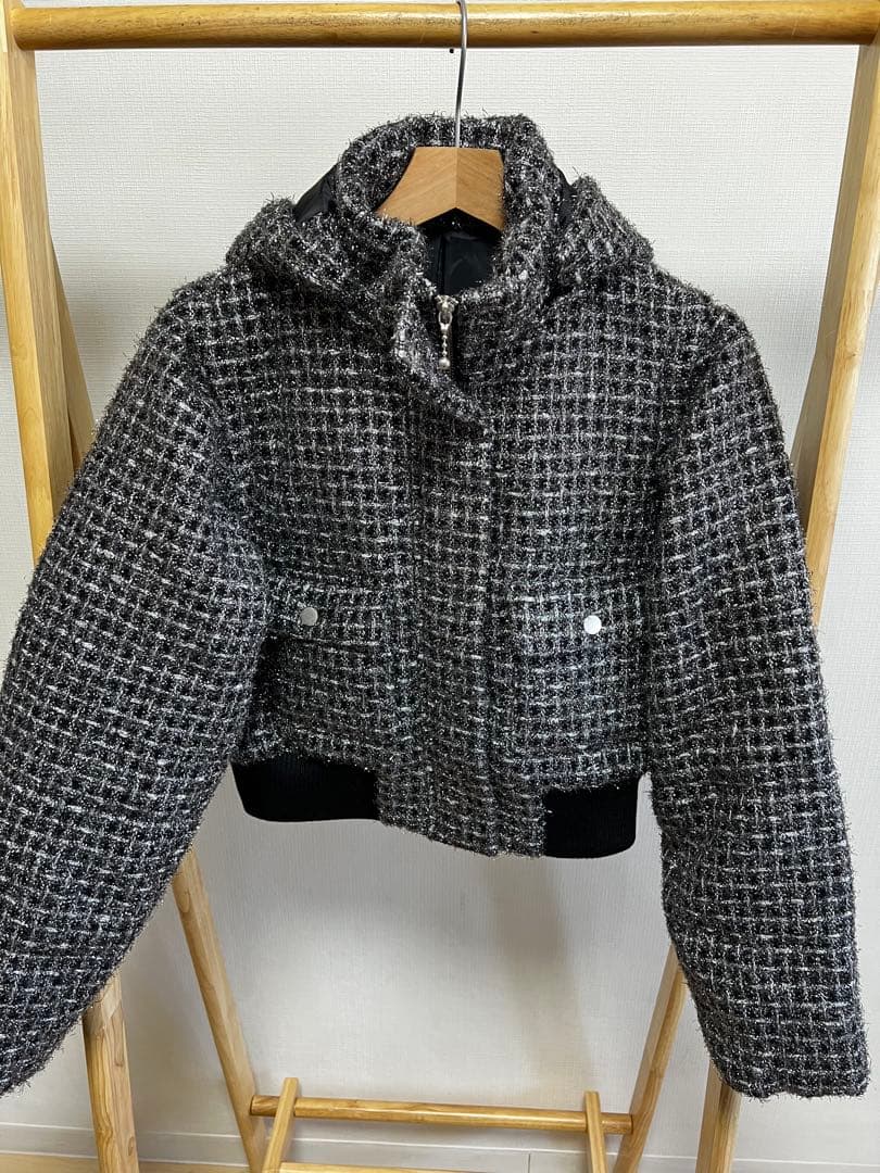 ジャケット・アウター 4way shiny tweed padded down jacket
