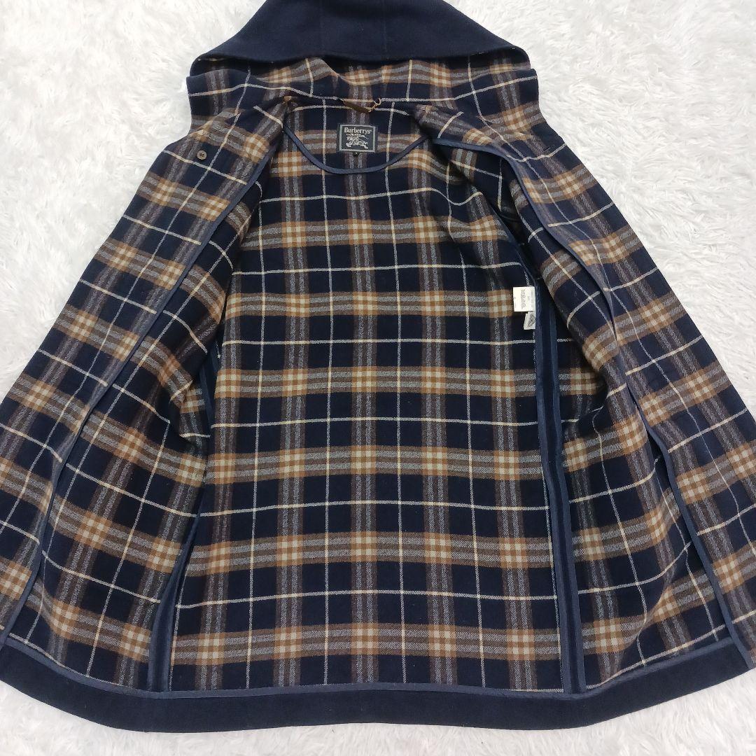✨極美品✨バーバリーズ　ウールカシミヤ　ダッフルコート　ノバチェック　濃紺 9