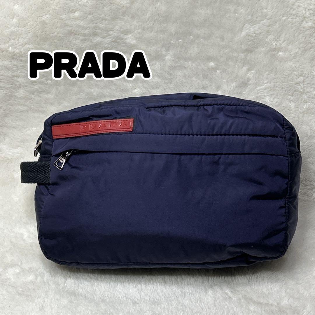 PRADA SPORTS プラダスポーツ ナイロンポーチ パープル ゴルフ小物