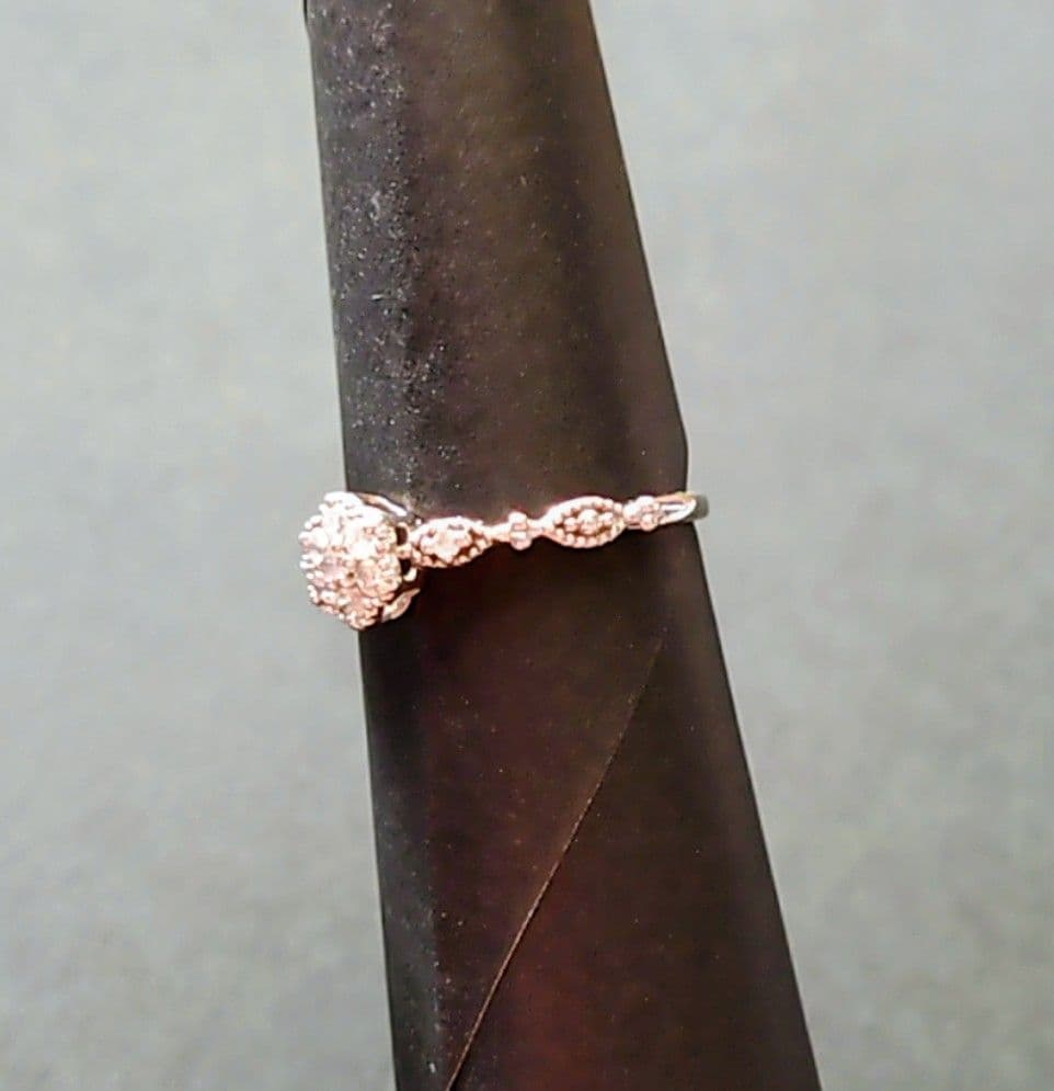 ツツミ　K10ホワイトゴールドダイヤモンドリング