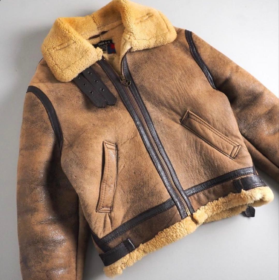【SCHOTT サイズ42】B-3 ムートンジャケット USA製希少