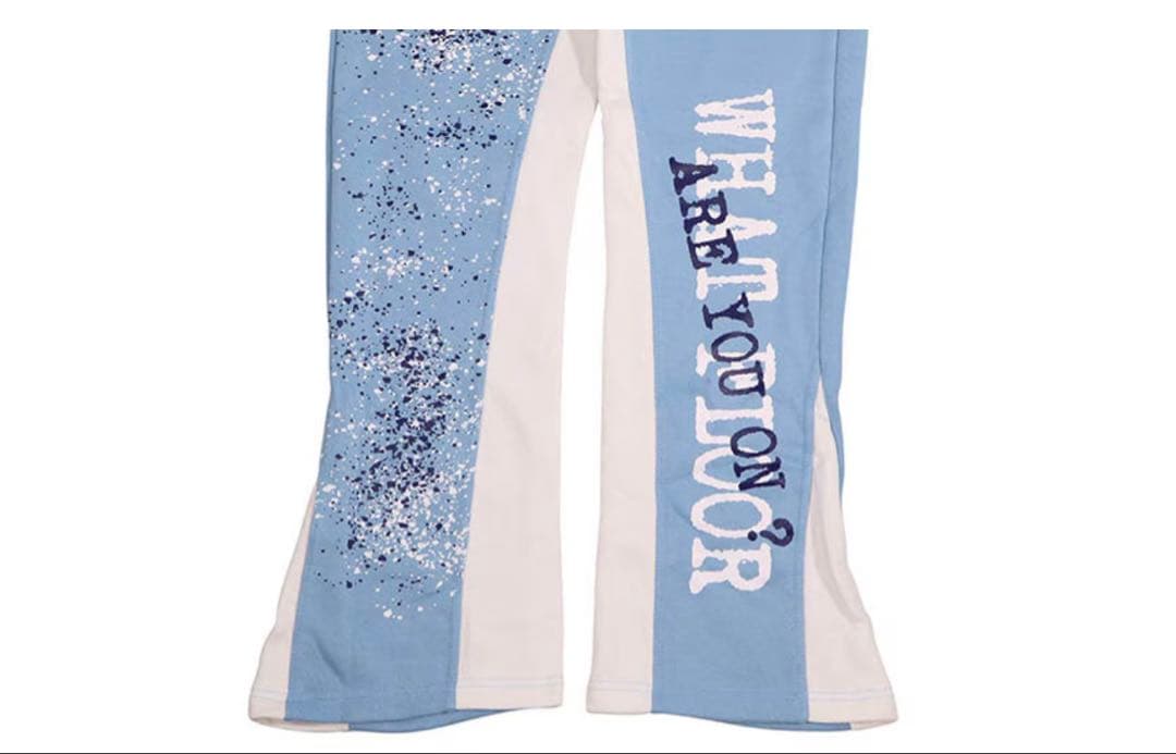 FLR 914 スプラッター柄 ロングパンツ