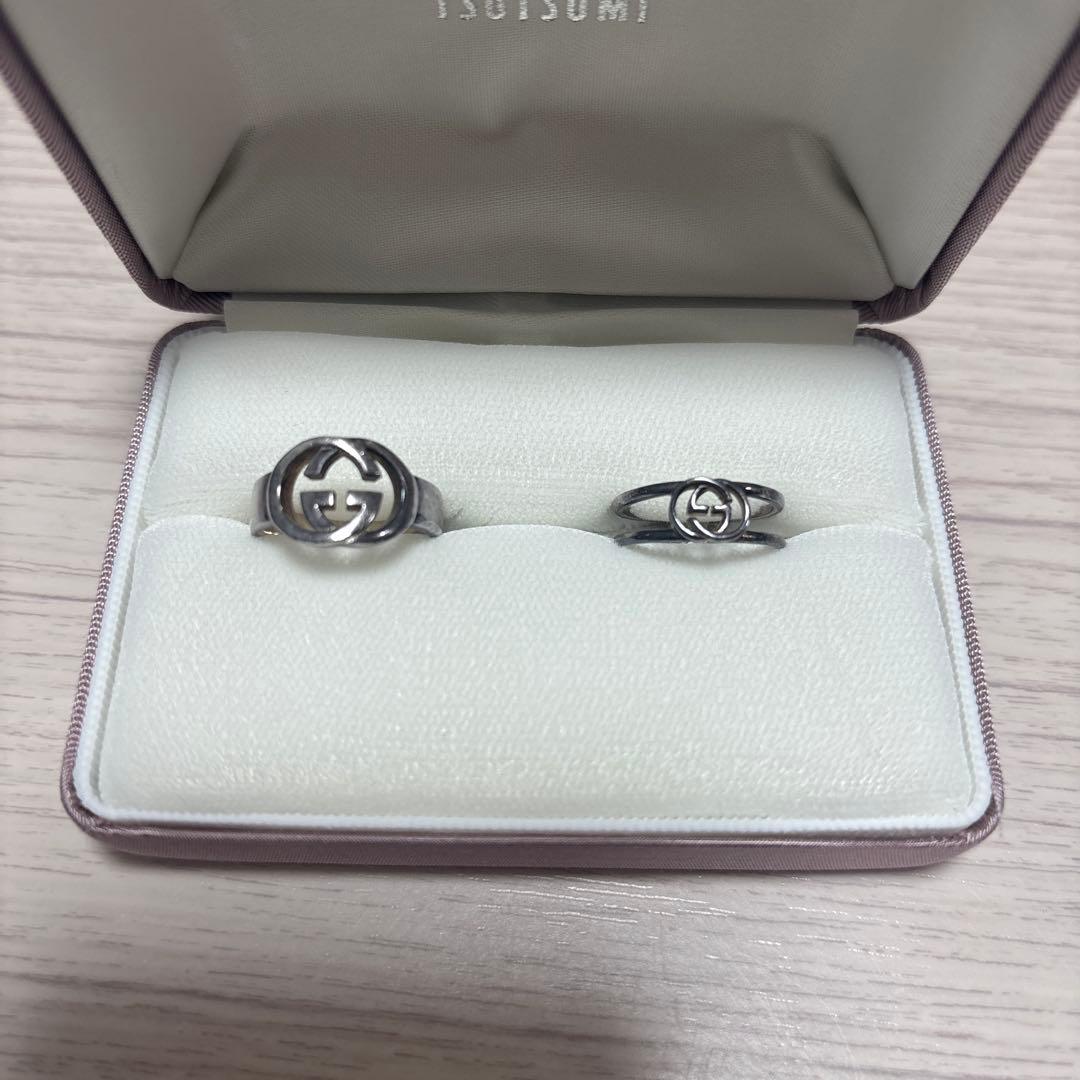 GUCCI シルバーリング 2点セット