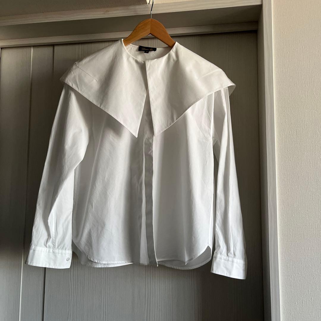 【美品】Drawer コットンブラウス ホワイト 白シャツ