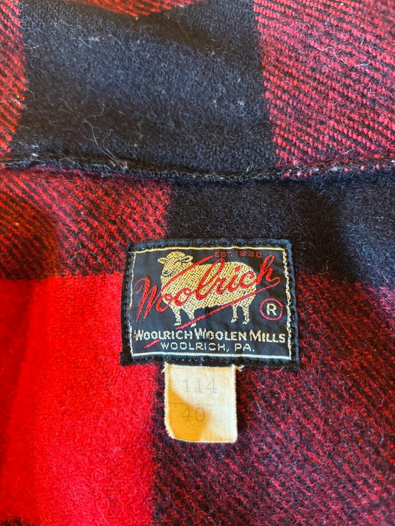 Woolrich 赤・黒チェック ジャケット　50s
