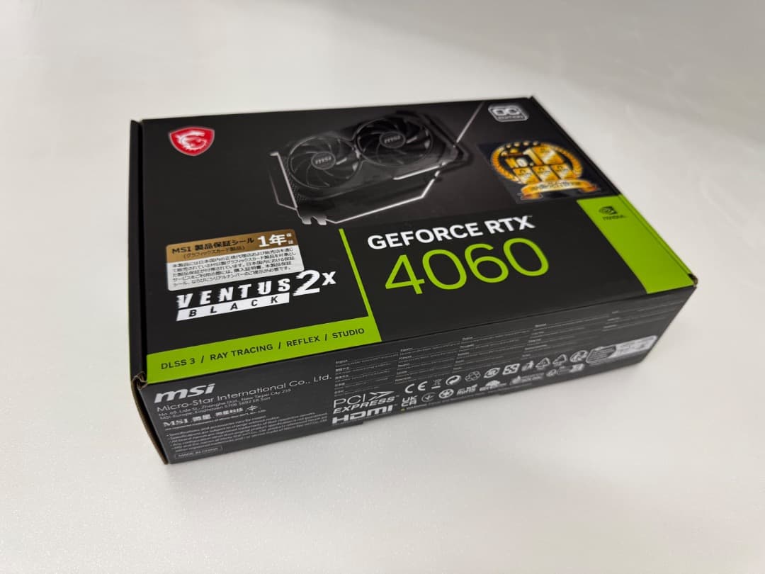 グラフィックボード・グラボ・ビデオカード RTX4060 VENTUS 2X BLACK 8G OC