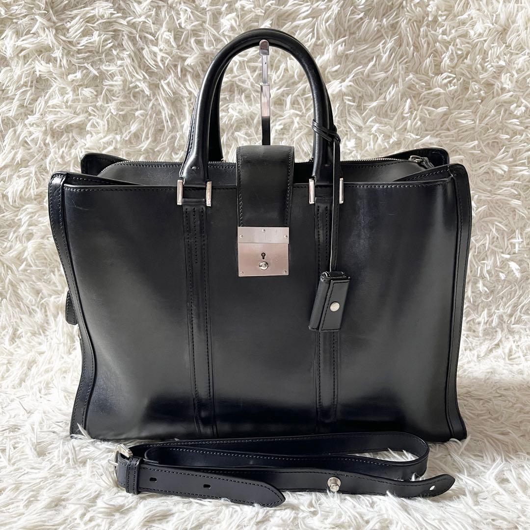 万双 マンソウ　ショルダーバッグ　ブライドル　2way ブリーフケース 黒