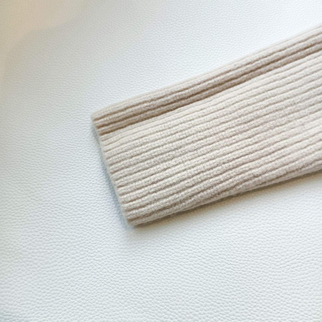 美品✨《NKNIT》ンニット ハーフジップニット リブ スタンドカラー ウールc