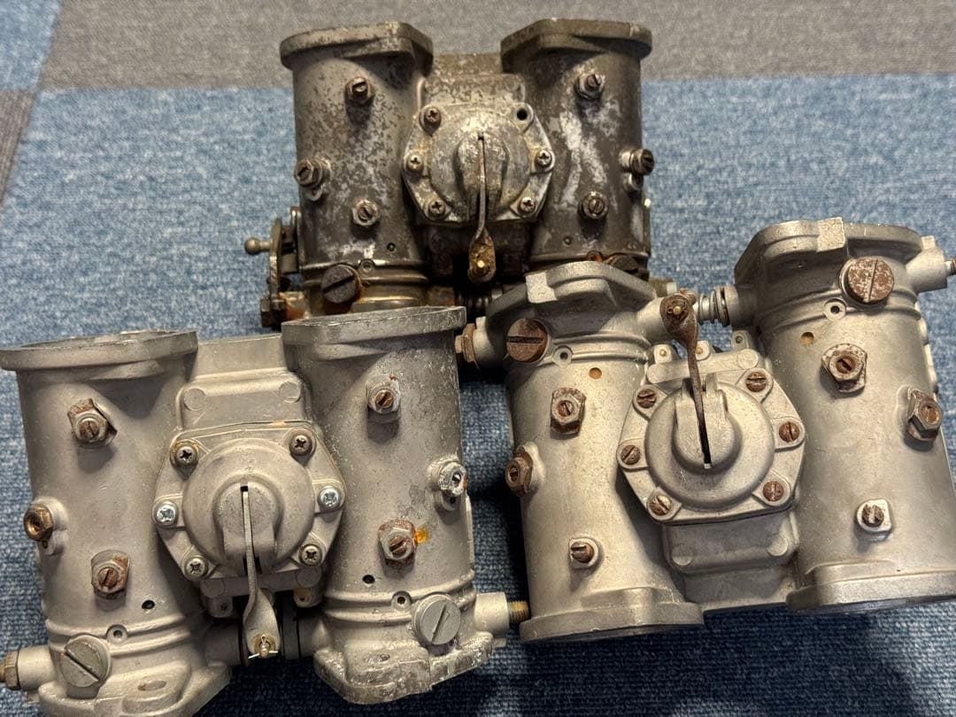 く*む様 SOLEX 40パイ ミクニキャブレター 3型3基　　　当時物 旧車部