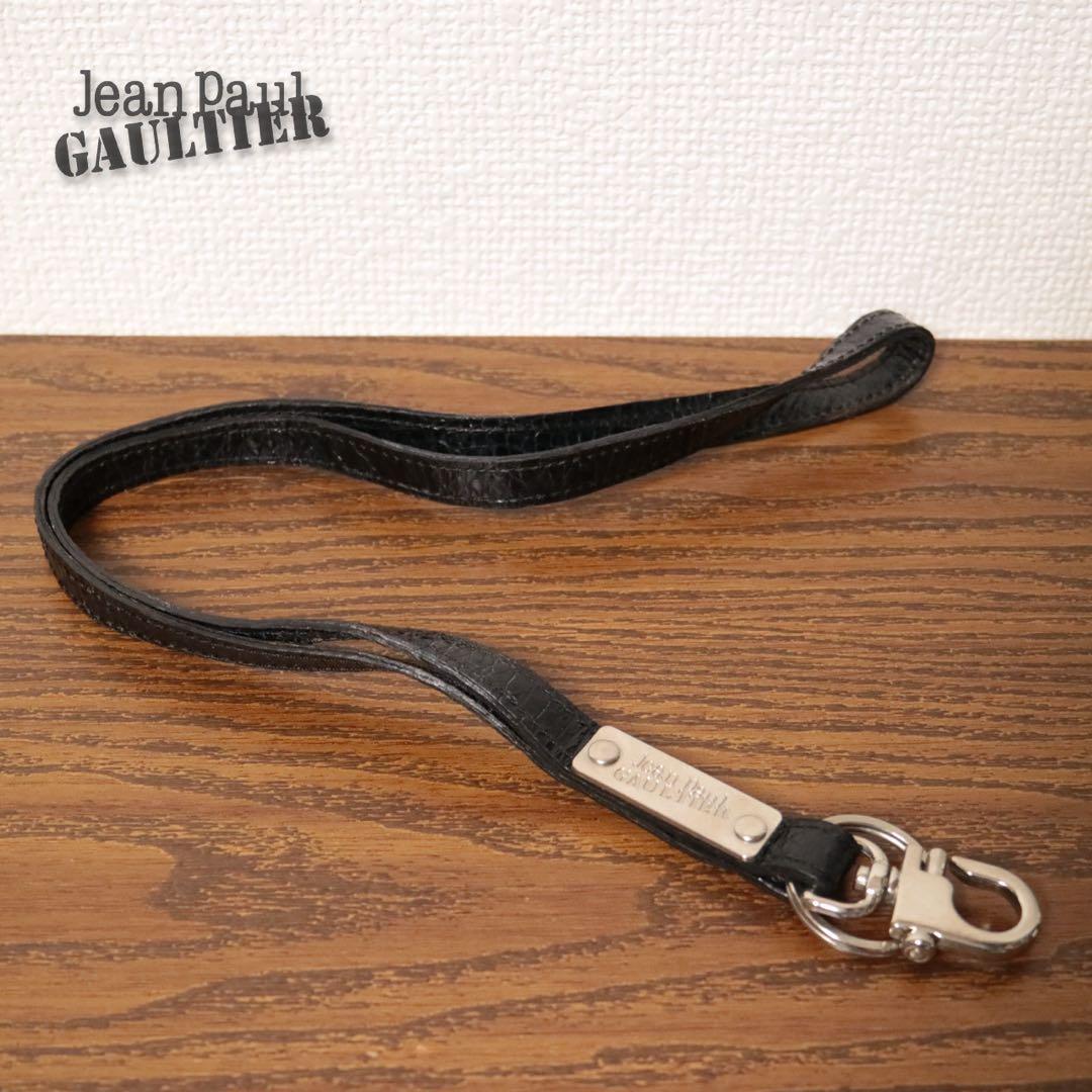 【希少】ゴルチエ ネックストラップ キーホルダー Y2K 本革 ネックレス