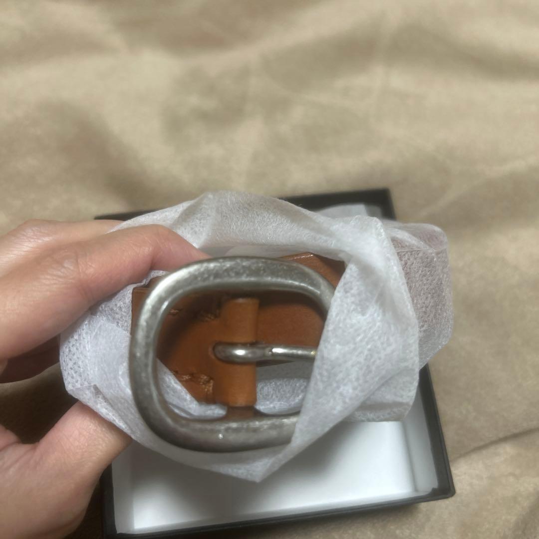 argue ロングレザーベルト　キャメル