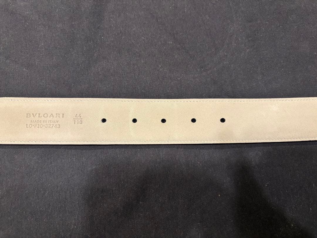 【美品】BVLGARI ブルガリ レザーベルト 44/110 ブラック