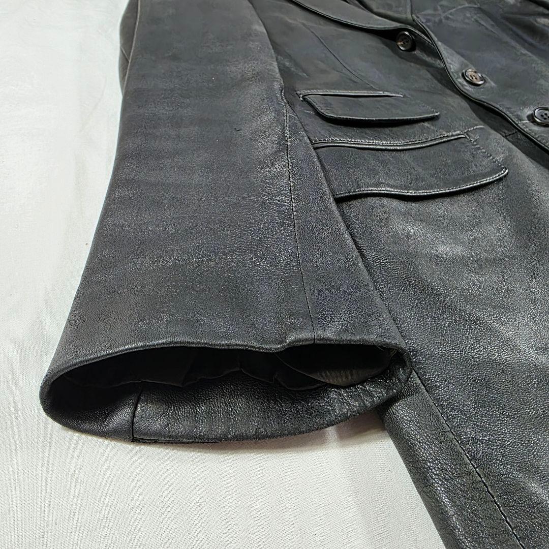 ポールスミスコレクション　ラムレザーテーラードジャケット　ブラック　シングル　黒