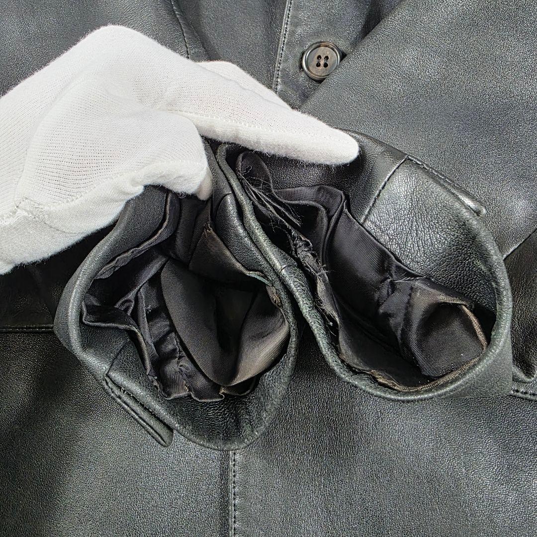 ポールスミスコレクション　ラムレザーテーラードジャケット　ブラック　シングル　黒