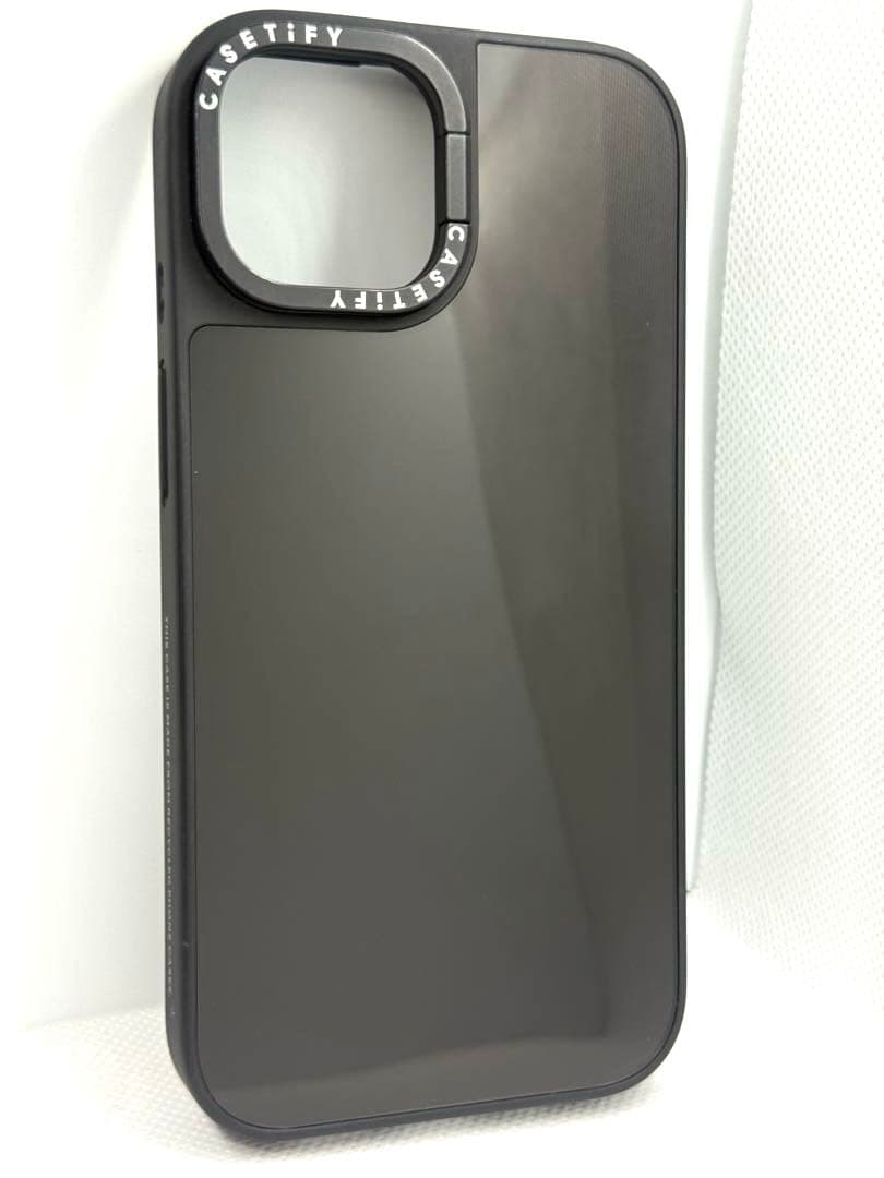 CASETiFY iphone14 ブラックミラースタンドケース magsafe