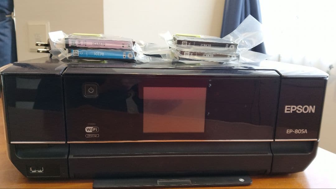 EPSON EP-805A プリンター 純正インクカートリッジ4個付き