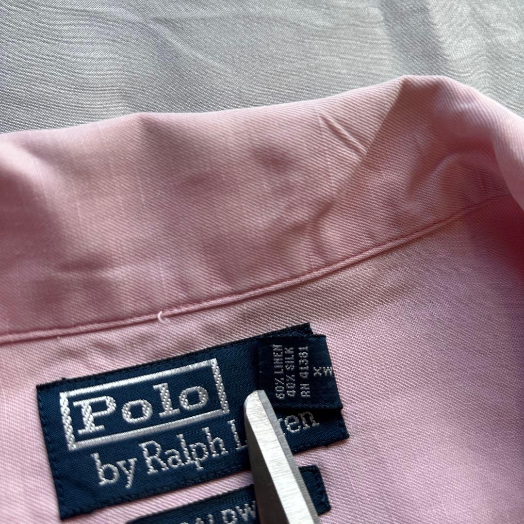 【90s】Ralph Lauren CALDWELL ピンク シルク リネン