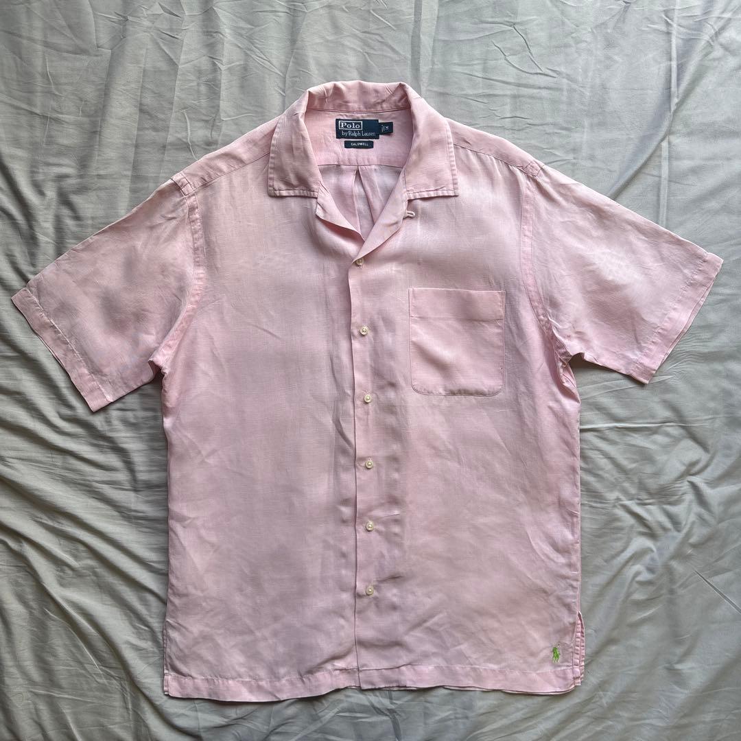 【90s】Ralph Lauren CALDWELL ピンク シルク リネン